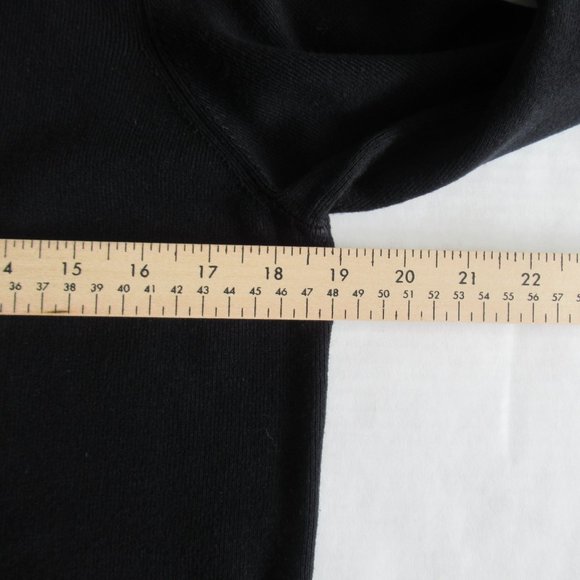 INC Women's Sz L Round Neck Guipure Lace Detail Sweater Long SLV, Stretch Black - Picture 5 of 11